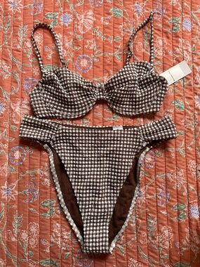 NWT Abercrombie gingham bikini!